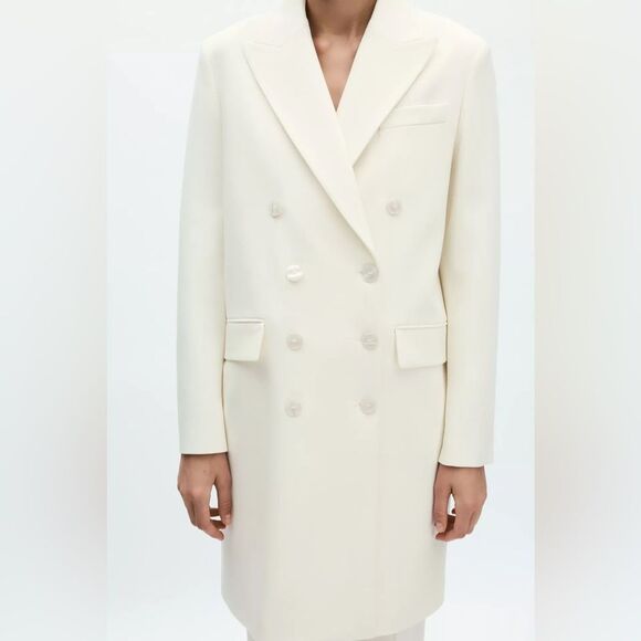 ZARA ZW COLLECTION WOOL BLEND FROCK COAT - Picture 9 of 10